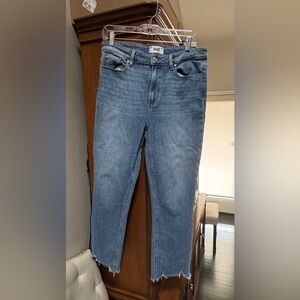 PAIGE Medium Blue Boyfriend Jeans